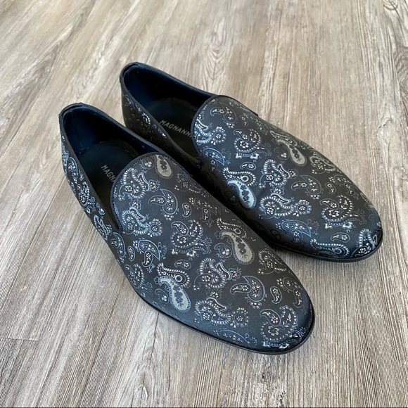 Magnanni Shoes | Magnanni Paisley Smoking Slippers | Color: Black | Size: 7 | Nellyrod1's Closet